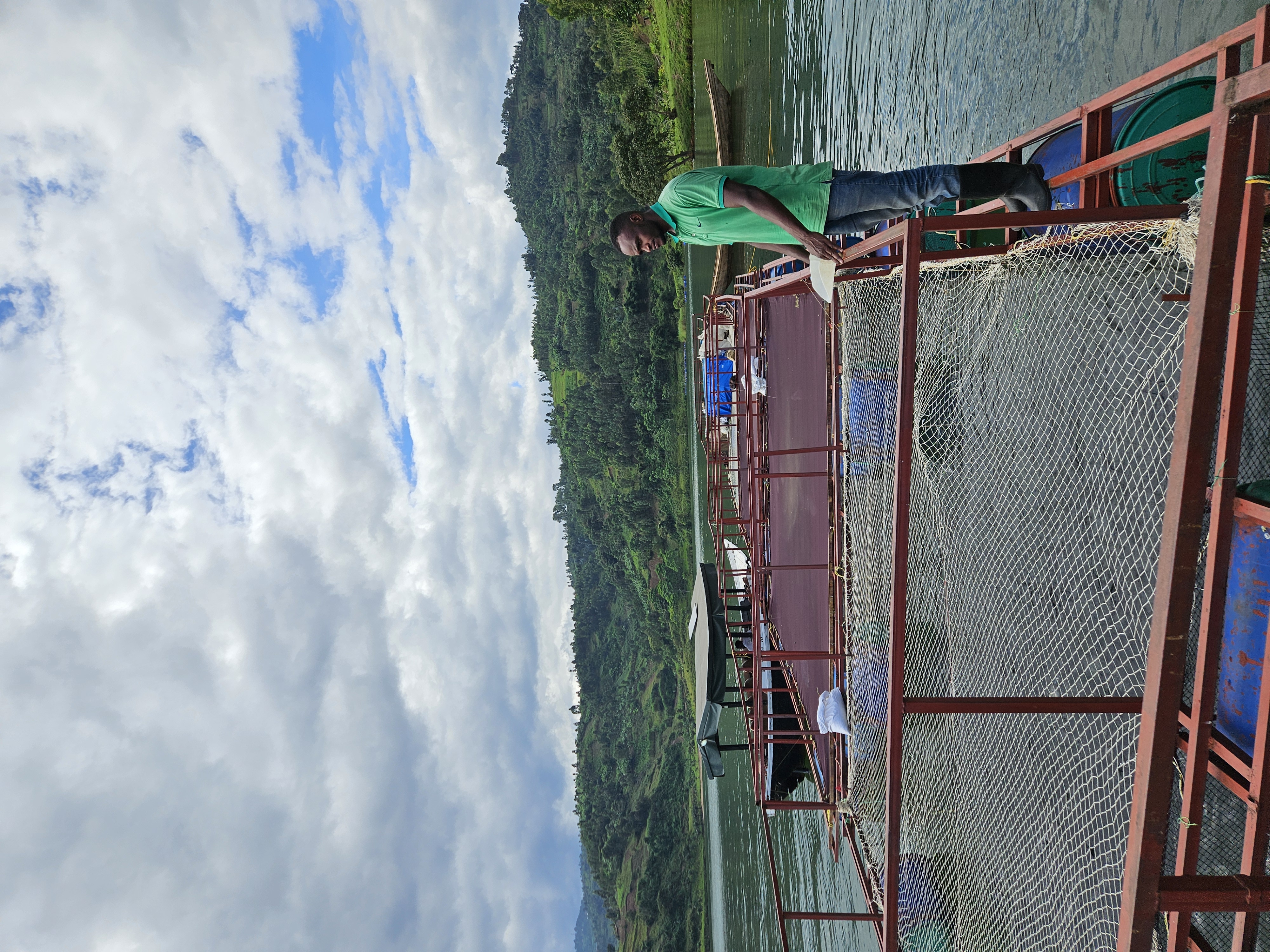 Commercial fish farm on Lake Kivu, Rwanda